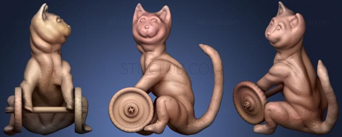 3D модель Кошка и гантель (STL)